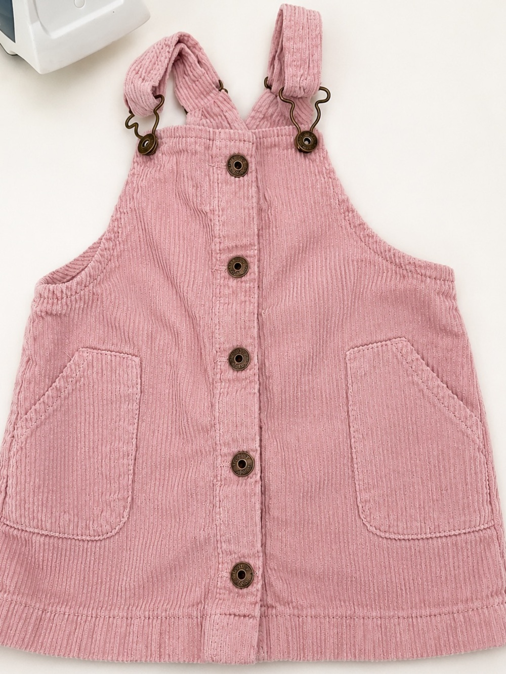 OshKosh B'gosh Pink Corduroy Button-Front Pinafore